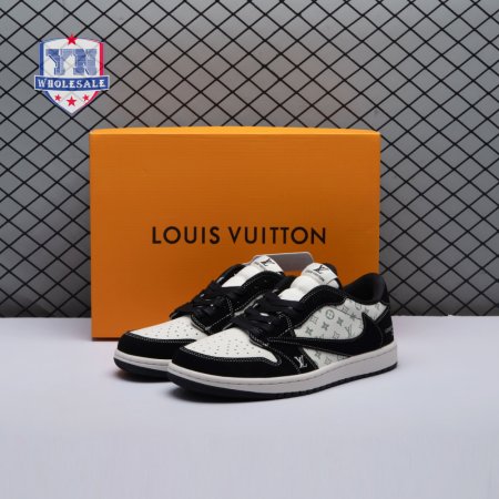 Travis Scott x Fragment Design x Air Jordan 1 Low OG SP Black Off White Grey LX1988-200 Unisex
